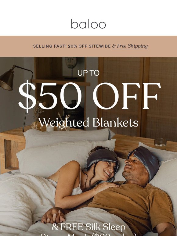 Up to $50 off weighted blankets