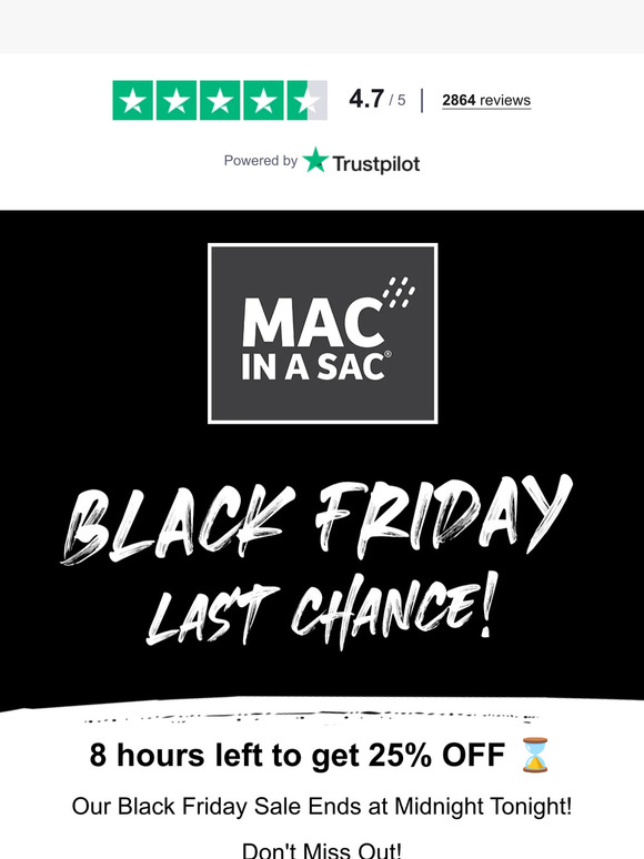 Black Friday Ends in 8 Hours!