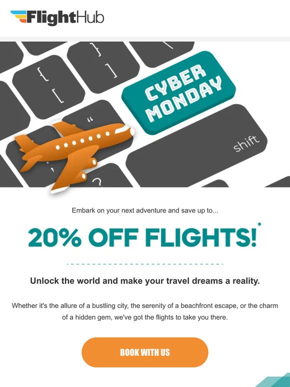 Cyber Monday Deals ✈ Book Today!