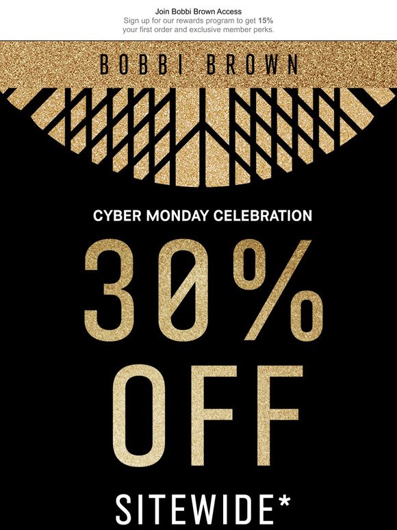 Enjoy 30% off sitewide this Cyber Monday