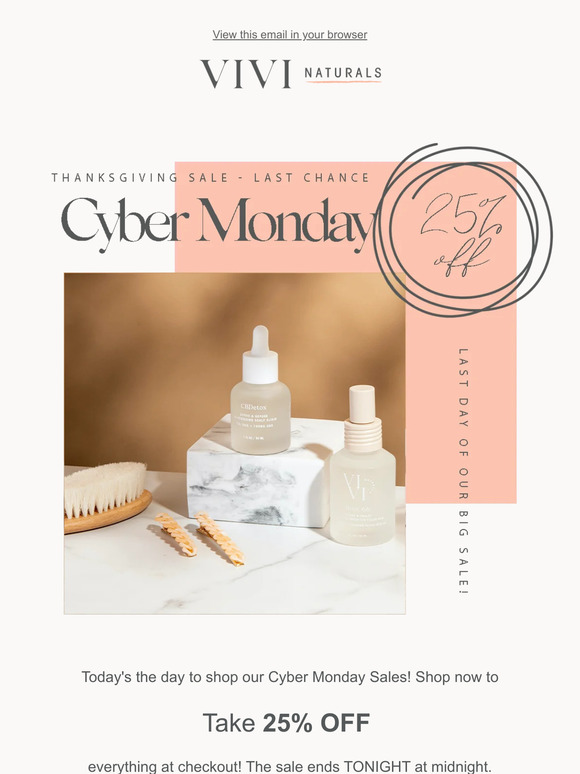 25% Off Cyber Monday ✨ Ends at Midnight!