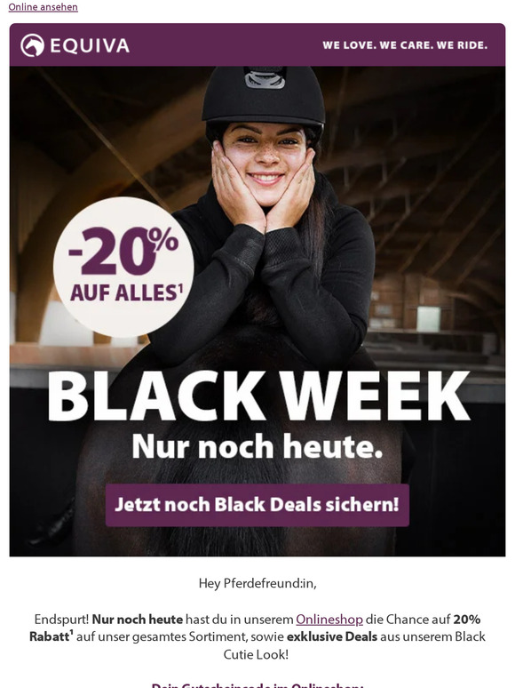 🚨Letzte Chance! 20% auf das gesamte Online-Sortiment