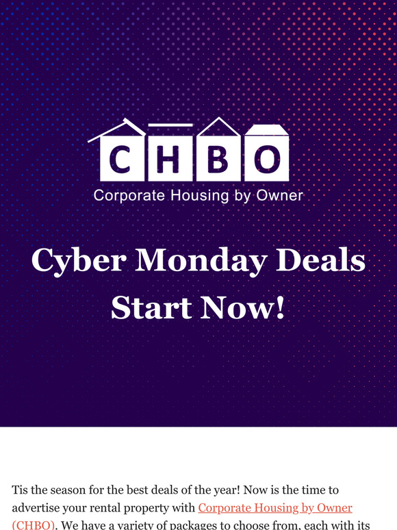 Last Chance: Don't Miss the Exclusive Cyber Monday Deals🏡⚡