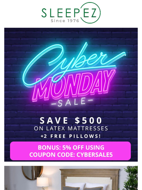 🌟 Dive into Cyber Monday Delights: Exclusive SleepEZ Savings Await! 🌙 #DreamDealsAreHere