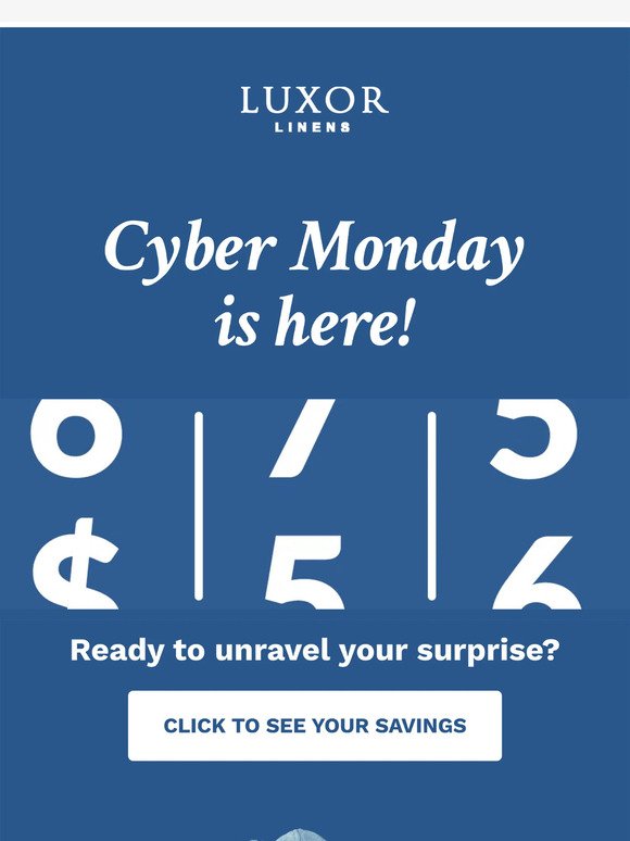 Cyber Monday Countdown: Grab Your Luxor Linen Before It's Gone!