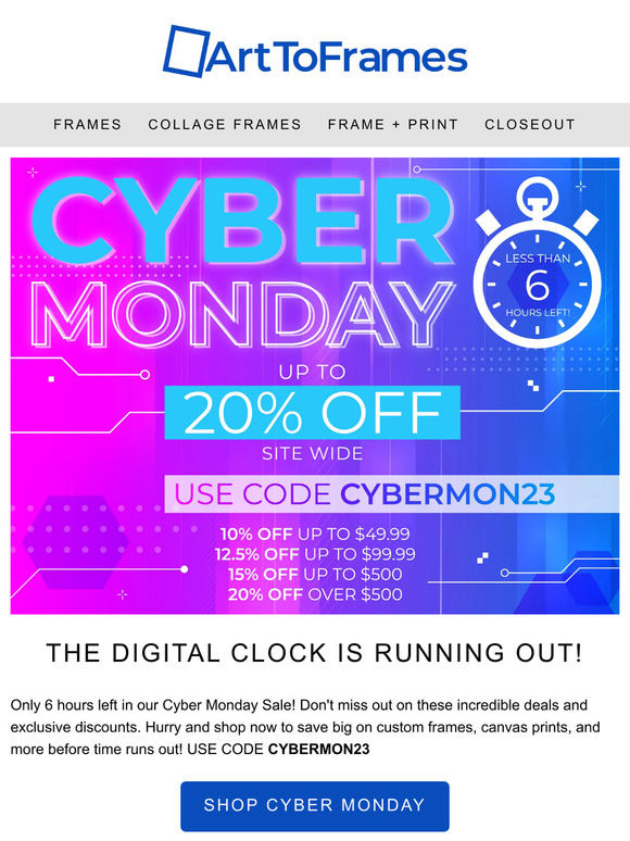 ⏳ Final Hours: Cyber Monday Ends Soon - Only 6 Hours Left