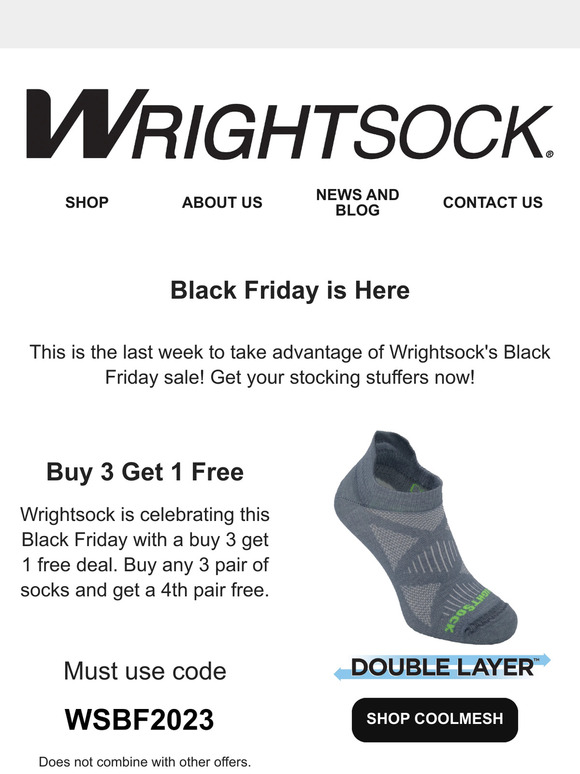 Wrightsocks Black Friday Sale Ends Soon