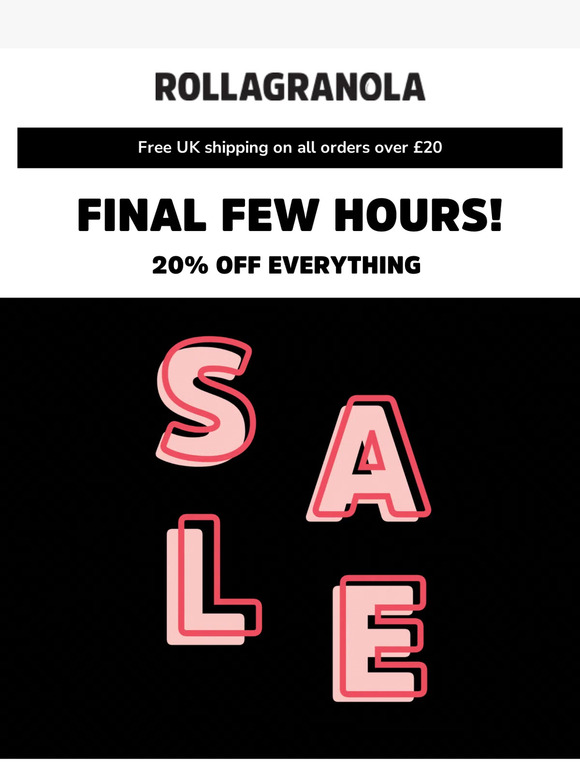 Ends tonight: 20% off everything! 🥣🌟