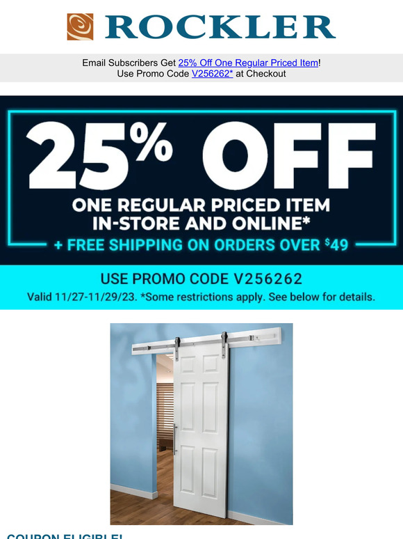 25% Off One Regular Priced Item – Limited Time Only!
