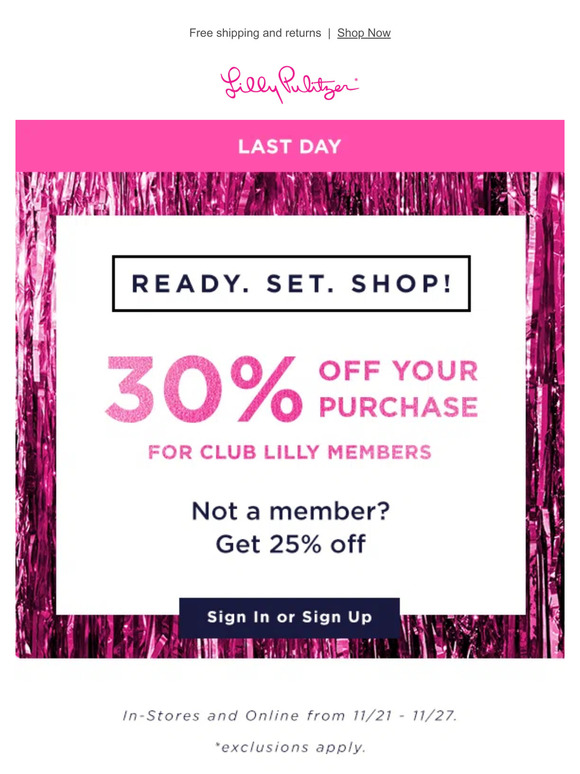 Lilly Pulitzer Email Newsletters Shop Sales, Discounts, and Coupon Codes