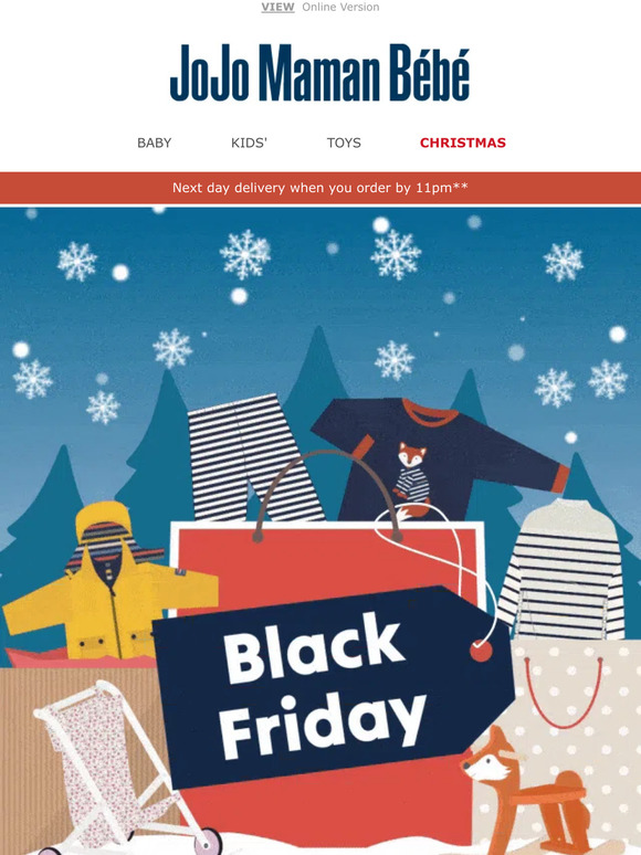 Jojo Maman Bebe Last chance to enjoy our 25 Black Friday discount