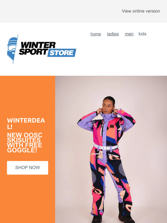 WINTERDEAL! New OOSC suites with Free Goggle