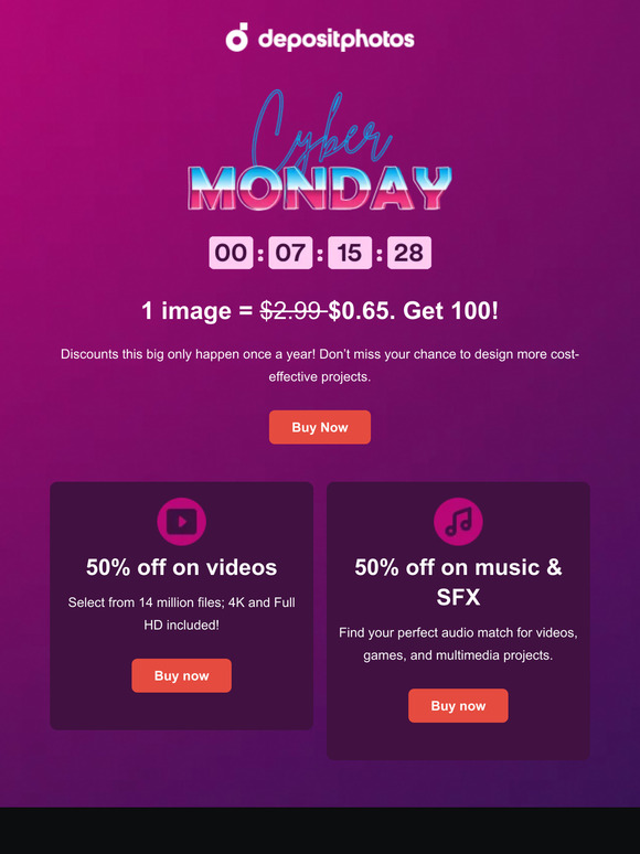 Last minute Cyber Monday reminder. You can save over 80% on files of your choice