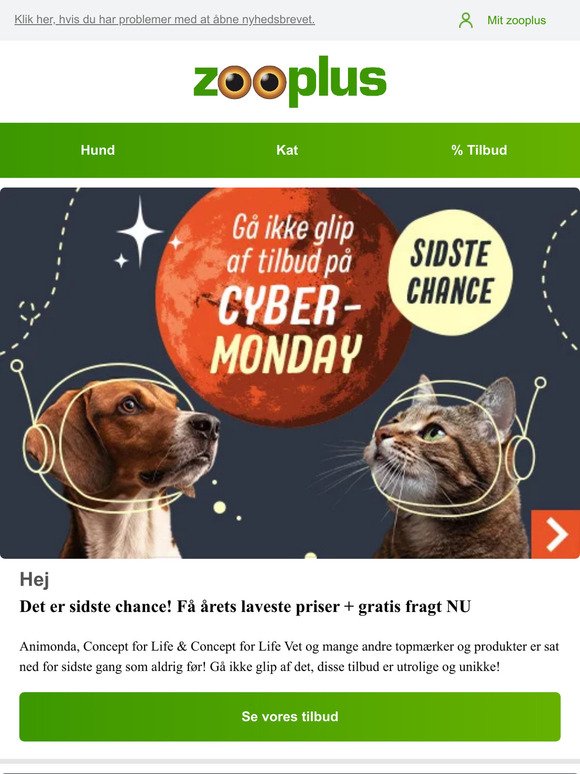 Sidste chance: Cyber Monday-tilbud %! 💥