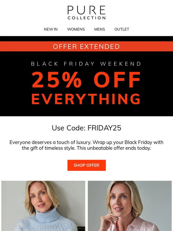 Extended Until Midnight | 25% Off Everything