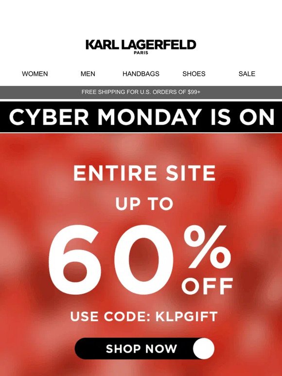 Cyber Monday IS HERE! Entire Site Up To 60% Off 🛍️