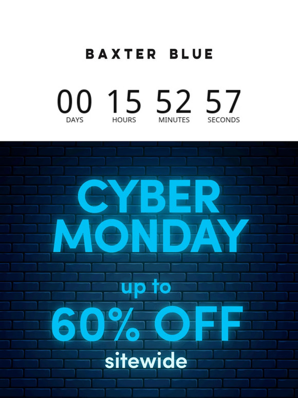 Cyber Monday up to 60% OFF - 24 hours only! ⌛