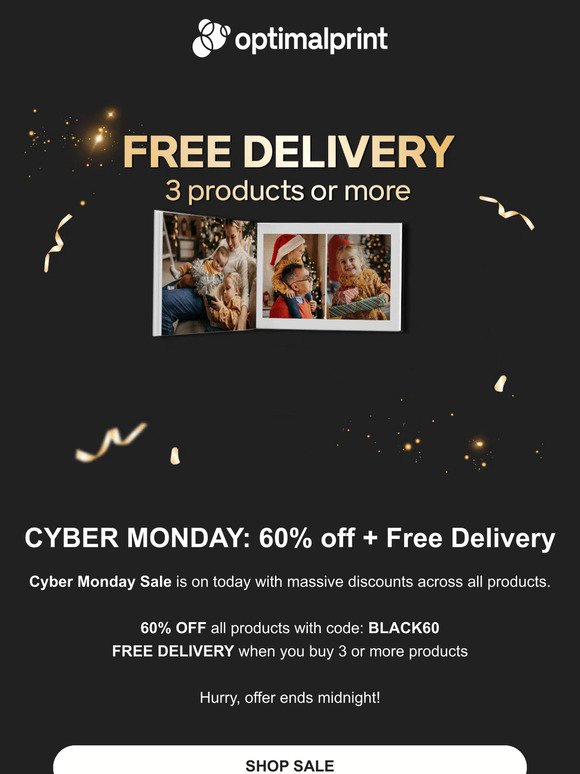 ⚫ CYBER MONDAY ⚫ 60% off Everything + FREE DELIVERY for 3 products or more