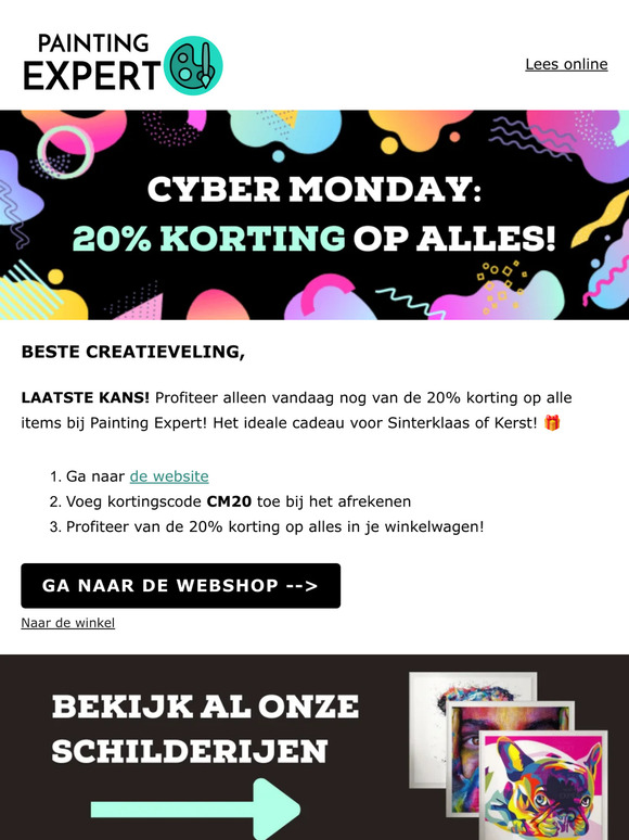 ⏰ Laatste kans: 20% Cyber Monday korting!