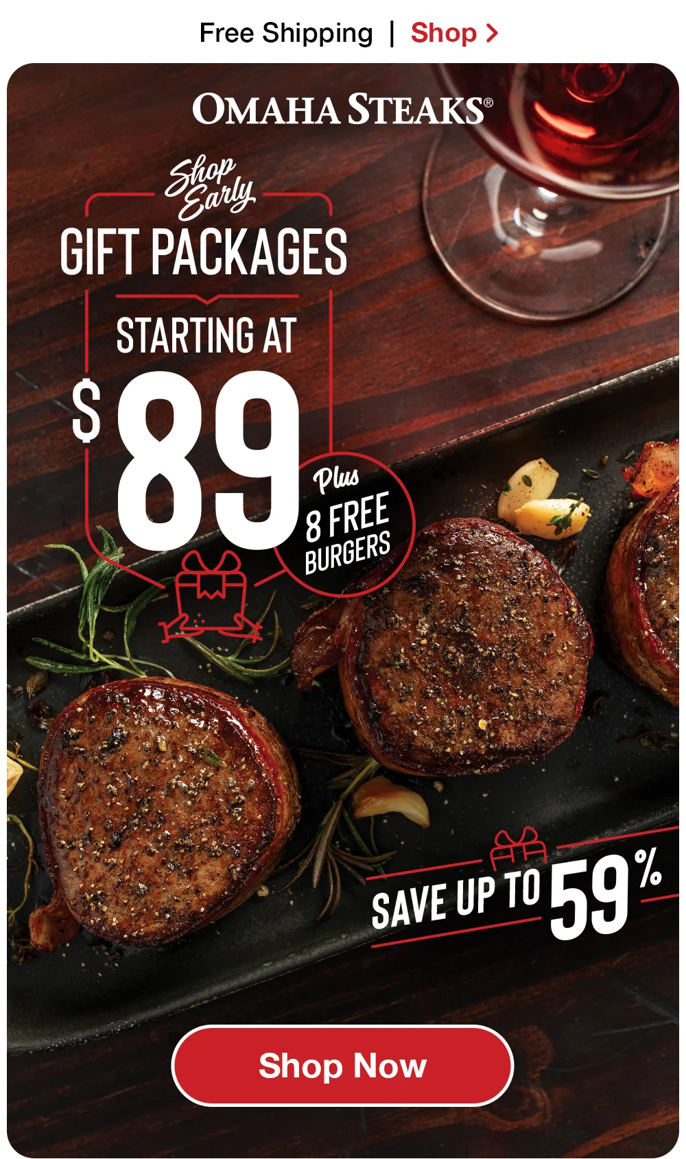 Omaha Steaks: Gifting made simple with this $99 package!