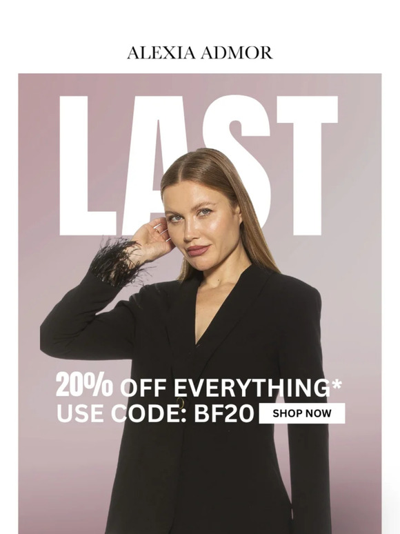 FINAL HOURS: 20 % Off ⏳