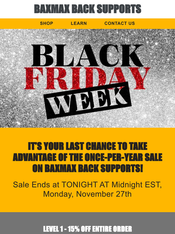 It’s the last chance to take advantage of BaxMAX’s once-per-year sale!