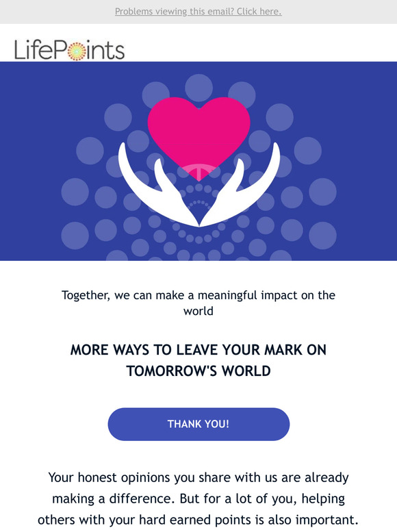 Building a better world together one survey at a time, —