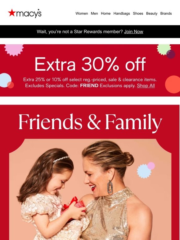 It’s on! Extra 30% off top brands to give or treat yourself