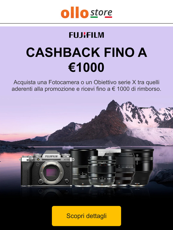 Fuji Winter Cashback: Fino a 1000 € di Rimborso