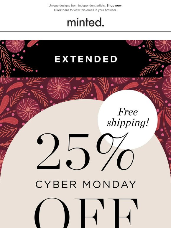 One more day: 25% off sitewide