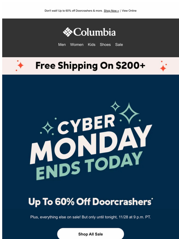 Columbia sportswear shop cyber monday