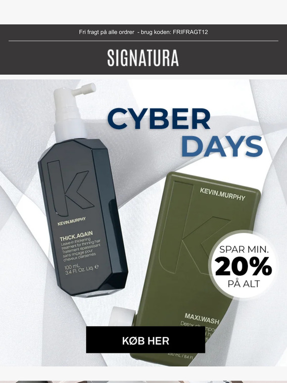 CYBER DAYS 💙 Spar min. 20% på hele shoppen