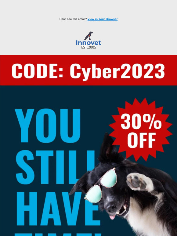 Innovet's Cyber Monday Sale is almost over! ⏰