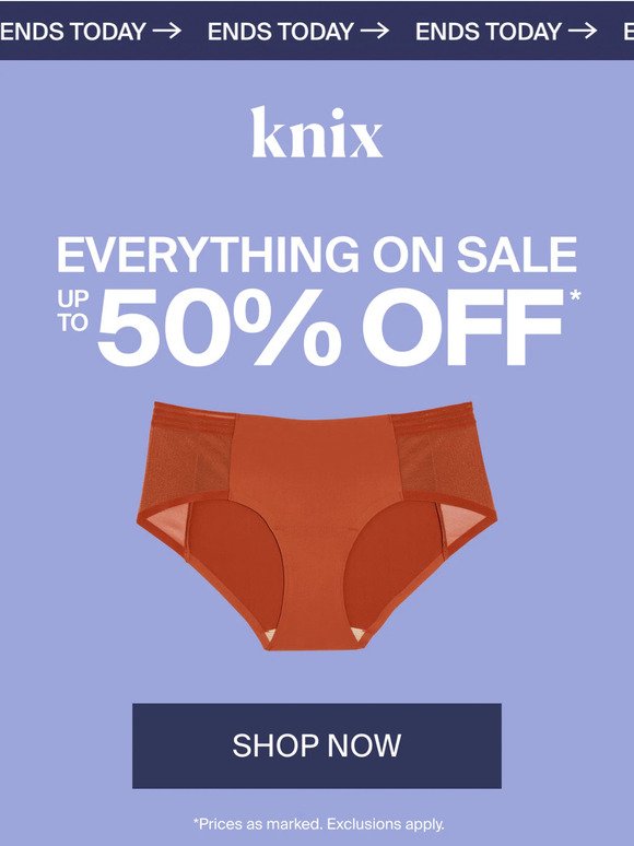 Knix Email Newsletters: Shop Sales, Discounts, and Coupon Codes