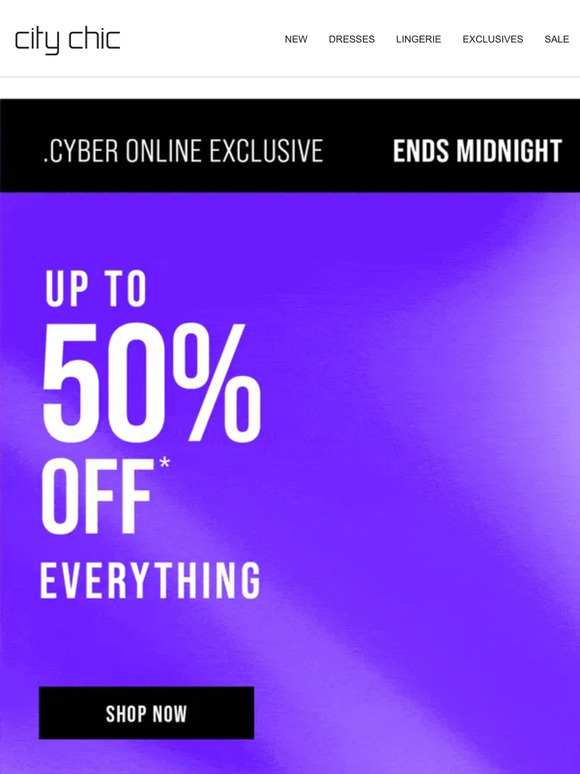 Final Hours: Online Exclusive Cyber Ends Midnight