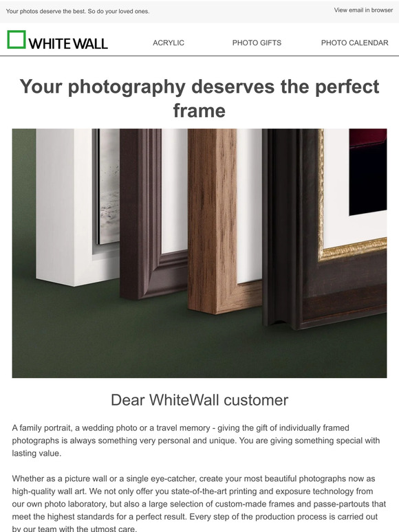 Whitewall UK Handmade Frames for Your Most Beautiful Photographs Milled