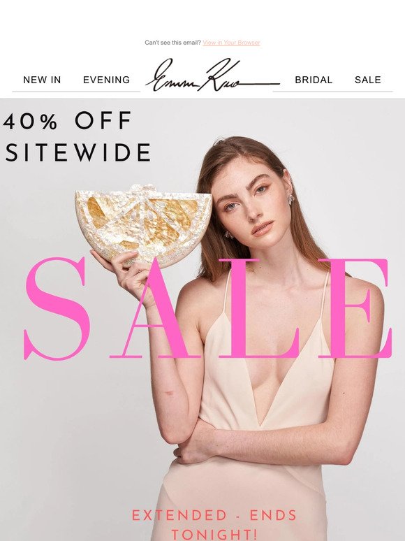 EXTENDED-  40% OFF SITEWIDE, FINAL CHANCE