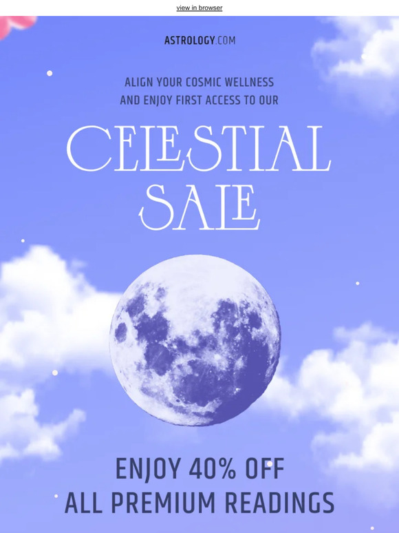 💫 Our Celestial Sale is On! Take 40% off all Astrology Readings!