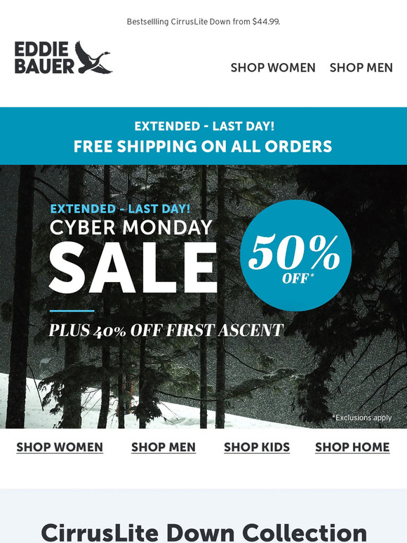 STARTS TODAY! Presidents' Day Sale - 40% Off. Exclusions Apply - Eddie Bauer