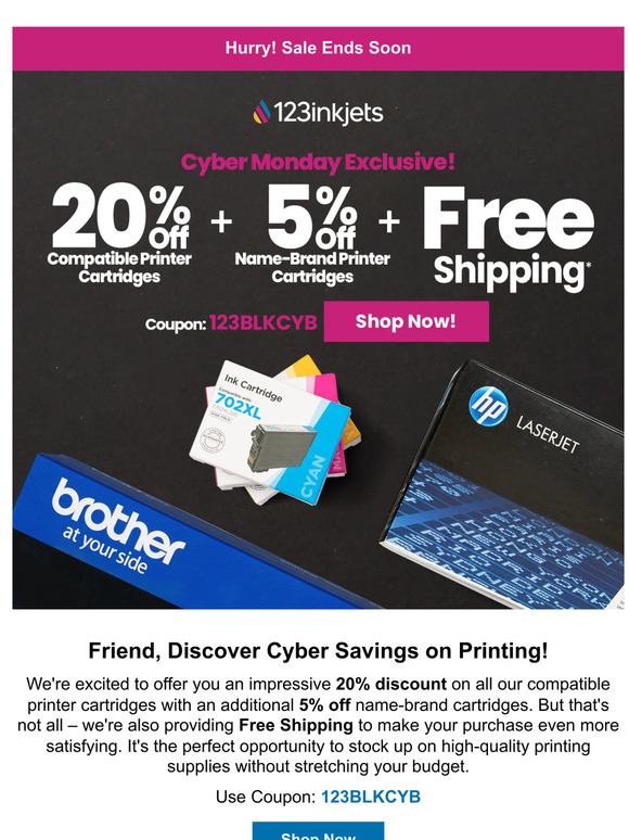 ⌛ Unwrap Cyber Monday Savings on Ink: Compatible + OEM Discounts!