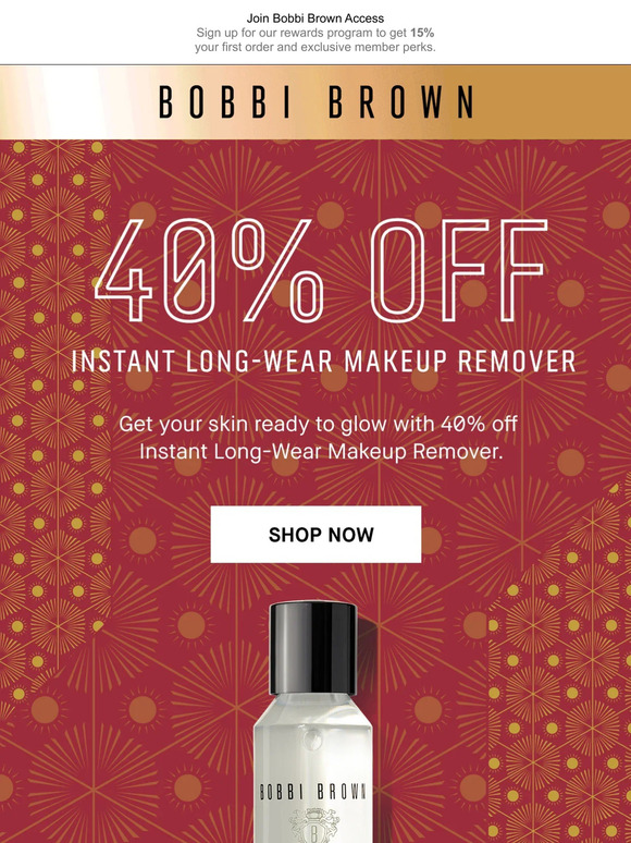 40% off makeup remover + 50% off last-chance beauty