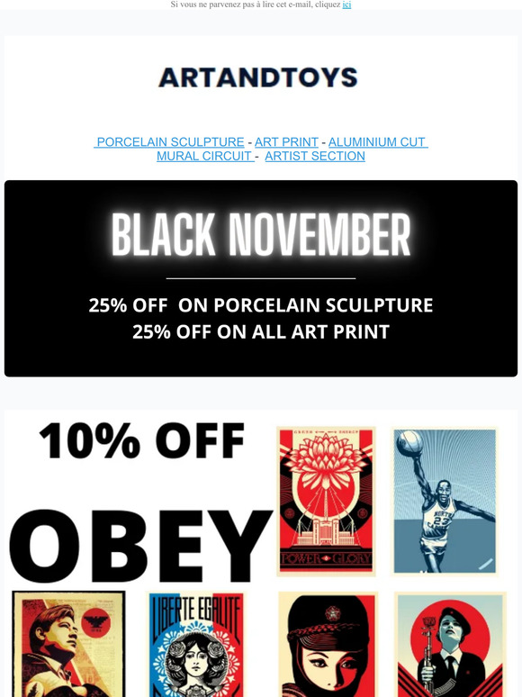 BLACK WEEK : 10% OFF on all Print by OBEY 🚀🚀