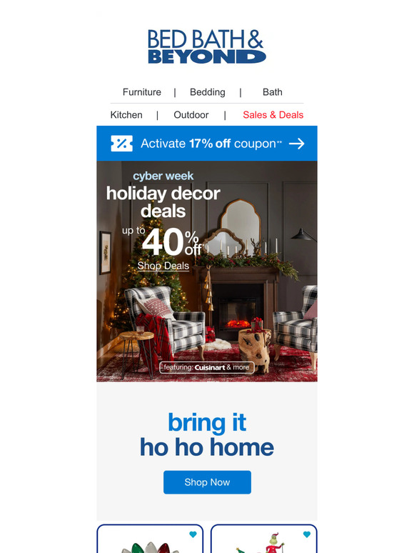 Cyber Week: Holiday Decor up to 40% Off🎄
