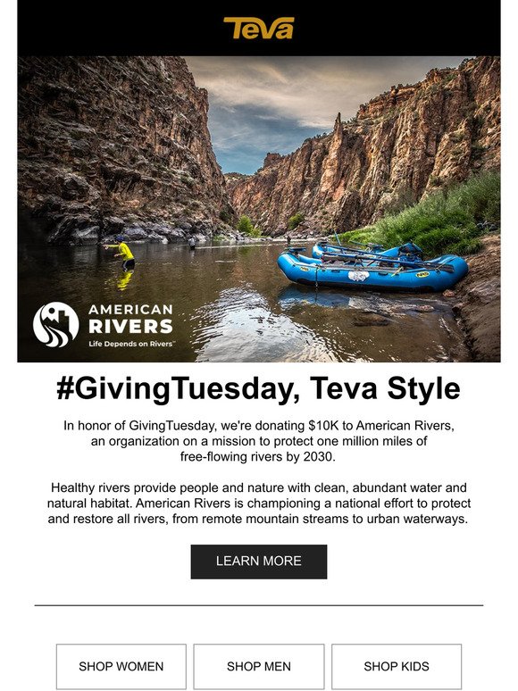 This #GivingTuesday we’re donating to American Rivers.