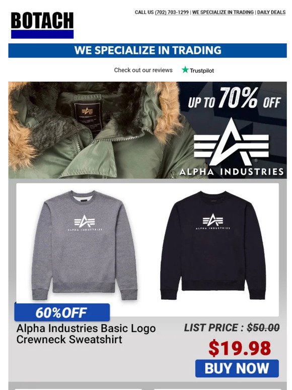 Up To 70% OFF Alpha Industries Winter Jackets
