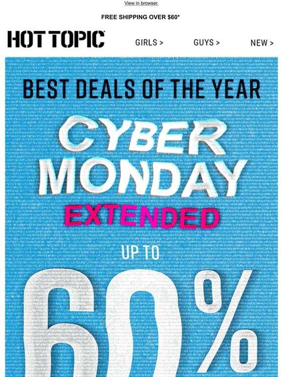 We love a comeback… Up to 60% OFF EXTENDED 🙌