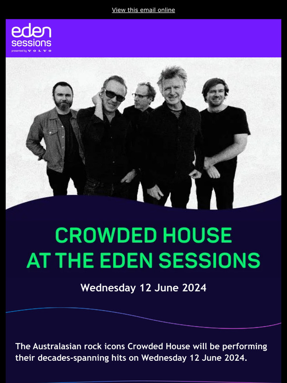 Eden Project Shop: Crowded House confirmed for the Eden Sessions | Milled