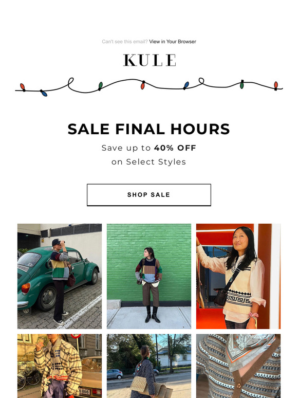 FINAL HOURS to Shop Sale