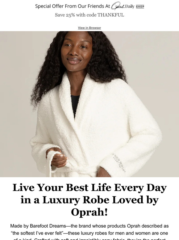 House Beautiful Get the Ultimate OprahApproved Robe Milled