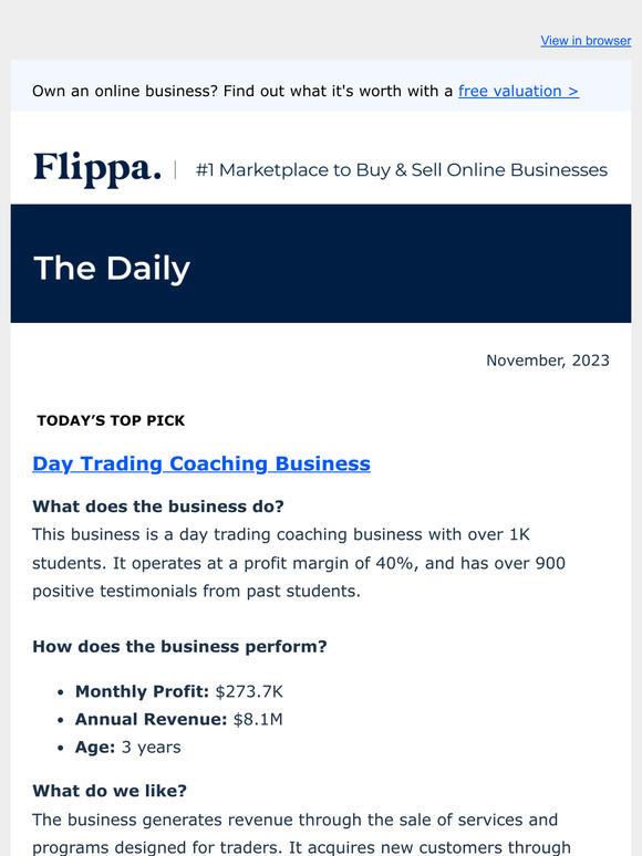 Day Trading Business | $8.1M TTM Revenue